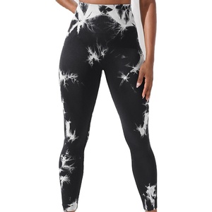 2024 nouvelles femmes cravate teinture imprimé Yoga Leggings sport respirant vêtements de sport collants d'entraînement sans couture femmes - Product Image 5