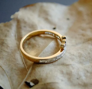 10K Gold Plated Lab Grown Diamond Wedding <b>Band</b> 3 Bezel Set Engagement <b>Ring</b> with GIA/IGI Certificate for Party and Love Gift - Product Image 6