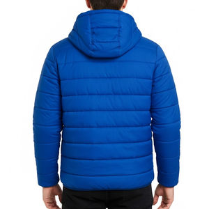 Veste matelassée pour homme de qualité supérieure, design personnalisé, motif uni, style décontracté, coupe-vent, fermeture éclair, veste matelassée pour homme - Product Image 2