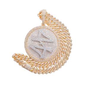 Colgante de Diamantes de Imitación al por Mayor, Estilo Hip Hop, Joyería Personalizada con Diamantes de Imitación para Raperos, Accesorio de Moda Masculina - Product Image 6