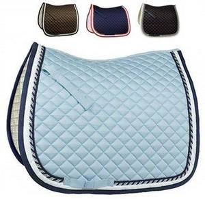 High Quality English Dressage All-Purpose Saddle <b>Pad</b> Polycotton Drill Fabric with Computerised Quilting Essential Horse Harness - Product Image 2