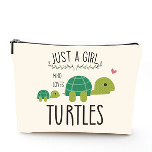 <b>Large</b> Capacity Cute Linen <b>Cosmetic</b> <b>Bag</b> with Zipper Closure Travel Portable Handbag with Custom Logo Option - Product Image 5