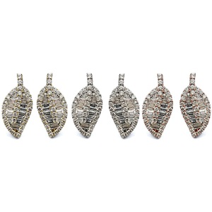 Boucles d'oreilles clous en or blanc massif 18 carats avec diamants naturels, forme mignonne, pour femme, idéales pour fiançailles, mariage ou soirée - Product Image 4