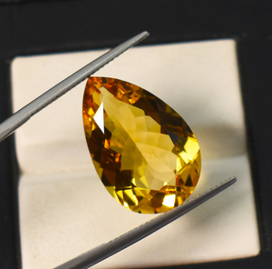 Natural <b>Citrine</b> Madeira Pear Faceted Brandy Colour 20X14X8 mm 12.87 Cts - Product Image 4