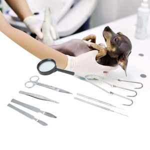 Kits de cirugía, 8 piezas, pinzas de tijera de acero inoxidable alemán, fórceps escalares, Kit quirúrgico con estuche con cremallera - Product Image 2