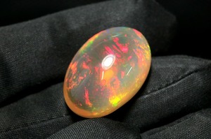 Genuine Natural Ethiopian Welo Opal Cabochon Rare Opal <b>Stone</b>, 25.50 CT Crystal Opal Gemstone for Jewelry October Birthstone - Product Image 4