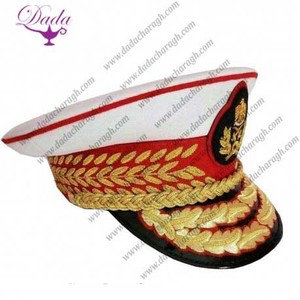 Robe de défilé blanche visière chapeau casquette colonel Kadhafi officiers généraux casquette sangle réglable et Logo brodé hommes - Product Image 2