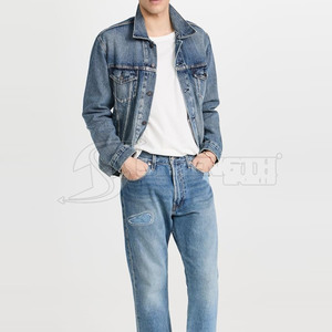 Vestes en jean pour hommes fabriquées au Pakistan de qualité supérieure Vestes en jean pour hommes fabriquées en gros sur mesure - Product Image 5