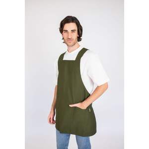 Tablier en toile vert Odaiba pour enfants, style japonais, personnalisable pour la cuisine, la peinture, les restaurants et l'alimentation - Product Image 1