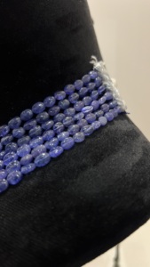 Collar con cuentas de tanzanita hecho a mano, joyería étnica de varias hebras de 6 capas con cuentas ajustables Dori & Fine de 3 8mm - Product Image 6