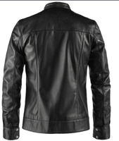 Service OEM en gros – Nouvelle veste en cuir de moto pour homme en peau de mouton véritable, imperméable, couleur unie, avec fermeture éclair, pour l'hiver