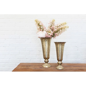Florero dorado de aluminio, florero dorado, centro de mesa chapado en oro, decoración, jarrón hecho a mano, precio al por mayor, uso para Navidad - Product Image 3