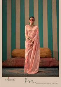 El último Sari de tela de seda de algodón suave de diseñador de FabZone - Product Image 5