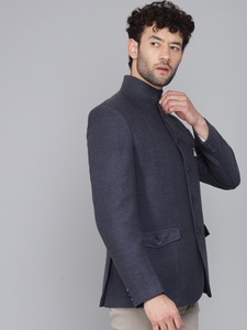 Blazer bleu paon classique pour homme, fourni directement par l'usine, idéal pour le bureau, les voyages et les tenues élégantes au quotidien, disponible au meilleur prix. - Product Image 2