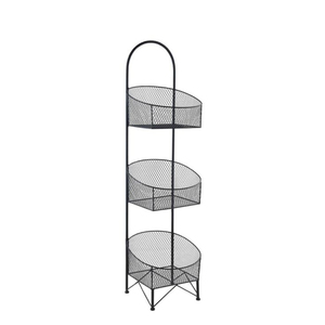 Cesta de Almacenamiento de Alambre Metálico Hecha a Mano de Forma Ovalada con Asa de 2 Niveles para Utensilios de Cocina, Cestas de Almacenamiento Decorativas - Product Image 3