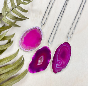 Precio de fábrica Colgante de rebanada de ágata púrpura natural | Colgante de ágata | Para curación y meditación de la India - Product Image 3