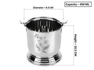 Design floral Seau à glace fini argent Refroidisseur de boisson élégant idéal pour les fêtes, les mariages, les bars à la maison et le service élégant - Product Image 4