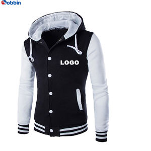 เสื้อแจ็คเก็ตเบสบอลแบบมีฮู้ดสำหรับผู้ชาย คุณภาพสูง ดีไซน์ใหม่ ผ้าแคนวาส ไซส์ใหญ่พิเศษ เหมาะสำหรับฤดูหนาว - Product Image 1