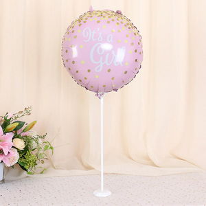 Palloncini in Foil a Forma di Cuore con Fiocco Rosa 'It's a Girl', Decorazioni per Celebrazioni di Nascita e Rivelazione del Sesso del Bambino - Product Image 3