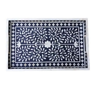 NATURAL CRAFT MEILLEUR DESGIN BONE INLAY TRAY AVEC Motifs floraux Couleurs Bone Inlay Plateau de service - Product Image 1
