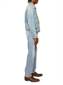 แจ็กเก็ตผ้ายีนส์ผู้ชายทันสมัยเท่ๆคอตั้งเสื้อโค้ทแฟชั่นสไตล์คาวบอย - Product Image 3