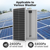 Panneaux photovoltaïques monocristallins à demi-cellules haute tension, efficacité de 22 %, garantie de 25 ans, système de stockage d'énergie solaire