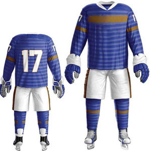 Uniforme de hockey sur glace unisexe de qualité supérieure Ensembles fabriqués en polyester avec logo personnalisé Uniformes de hockey unisexe avec sublimation bon marché - Product Image 4