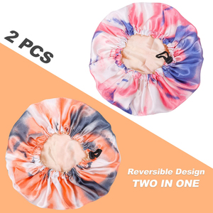 Adjustable Satin <b>Bonnets</b> Customized Color Sleeping Cap Women High Quality Headcovers Elastic Band Custom Printing - Product Image 3