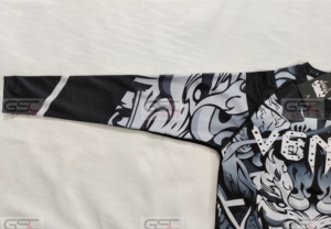 เสื้อรัดกล้ามเนื้อป้องกันสำหรับ BJJ และไม่มีเกม GI,เสื้อรัชการ์ดแขนยาวแบบเต็มตัวได้รับการออกแบบตามความต้องการคุณภาพสูง - Product Image 4