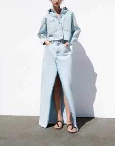 ชุดสูทผ้ายีนส์แฟชั่นสำหรับผู้หญิงสไตล์ต่างประเทศเทรนด์2024 - Product Image 3