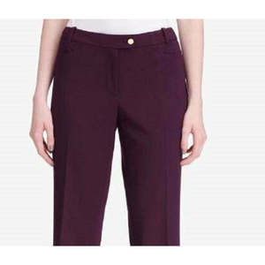 Pantaloni Calvin Klein da Donna Taglia 8, Modello Moderno a Vita Alta, Antipiega, Stile Office, Colore Viola - Product Image 2