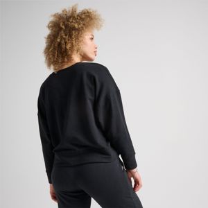 Venta al por mayor de manga larga de cuello redondo Crop Top camiseta Casual sólido de ajuste suelto entrenamiento recortado pulóver sudadera para las mujeres - Product Image 3