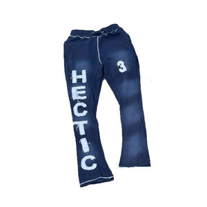 Conjunto Deportivo Personalizado para Hombre, Sudadera con Capucha y Pantalones Anchos con Bordado Desgastado y Efecto Decolorado, Sudadera con Capucha de Patrón Sólido para Invierno, Tallas Grandes - Product Image 3