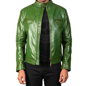Chaqueta de cuero de diseño personalizado, chaqueta de cuero de color sólido para hombre, ropa de calle, chaqueta de cuero para hombre - Product Image 3