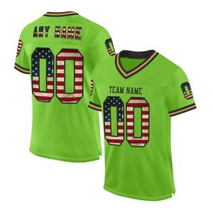 เสื้อเจอร์ซีย์ฟุตบอลแบบอเมริกันเสื้อทีมผ้าตาข่ายน้ำหนักเบาสั่งทำชื่อและหมายเลข - Product Image 3