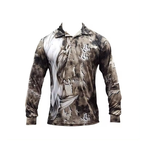 Maillot de pêche à manches longues avec imprimé personnalisé pour hommes, vêtements de sport respirants en polyester 100% avec motifs personnalisés - Product Image 4