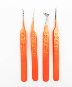 Pinzas de extensión de pestañas de Color personalizado de alta calidad, diseño de agarre de corazón de acero inoxidable, herramienta de belleza sostenible, marca personalizada - Product Image 2