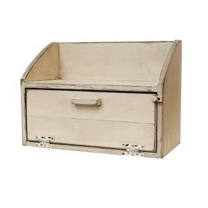 Kitchen <b>wooden</b> bread <b>box</b> with roomy storage smooth <b>lid</b> durable frame preserving softness and freshness of bread daily - Product Image 1