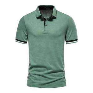 Polos de manga corta para hombre, camisetas de polo de alta calidad OEM personalizadas de talla grande de algodón transpirable High Street para hombre, camisa de todas las tallas - Product Image 1