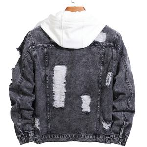 Chaqueta de Mezclilla de Alta Calidad, Personalizada, Casual, Ajustada, de Manga Larga, Estilo Motero Clásico, Desgastada, Azul Vintage para Hombre, OEM 2026 - Product Image 2