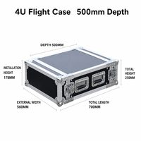 Flight case 4U avec design antichoc et double porte pour équipement d'amplification OEM