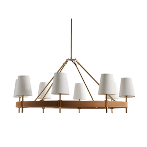 Lampadario a soffitto rotondo in ottone <span class=keywords><strong>moderno</strong></span> in pelle americana <span class=keywords><strong>per</strong></span> soggiorno a casa Hotel decorazione luci a sospensione - Product Image 3