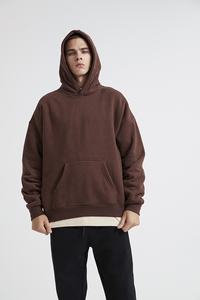 400gsm Cotton Distressed Vintage Heavyweight Plain Pullover Hoodies Oversized No Drawstring Acid Washed Hoodie - Product Image 2