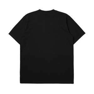 เสื้อบ็อกซี่แขนสั้นของผู้ชายเสื้อแบบสวมหัวผ้าฝ้ายสีดำน้ำหนัก240กรัมสีพื้นเสื้อ100% แบบกำหนดเอง - Product Image 1