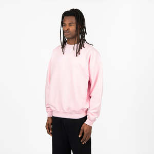 Bébé rose sweats à capuche épais à épaules tombantes surdimensionnés poids lourd 100% coton polaire Logo personnalisé Crop Boxy ras du cou sweats à capuche - Product Image 6