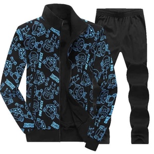 Conjunto de chándal unisex estampado completo de alta calidad hecho con adecuado para ropa deportiva de gimnasio y uso diario informal - Product Image 3