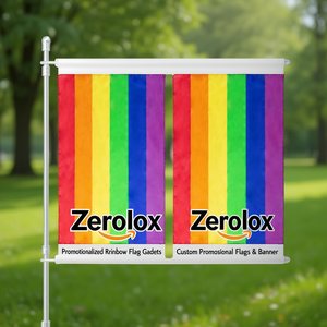 Zerolox Personalized Rainbow Flag Gadgets Custom Promotional Flags & <b>Banners</b> - Product Image 3