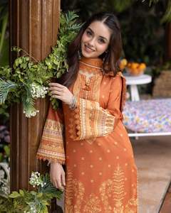 Ropa étnica afgana tradicional de Salwar Kameez de seda elegante afgana tradicional para mujer personalizada del fabricante a la venta-522 - Product Image 3