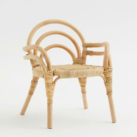 Chaise enfant moderne en rotin avec oreilles de lapin, écologique, tressée à la main, empilable, mobilier bébé fabriqué au Vietnam, vente directe d'usine