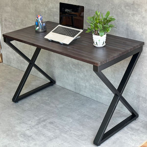Escritorio para computadora de madera de acacia de 120x60 cm con patas HBWD022, requiere ensamblaje, XConcept - Product Image 6